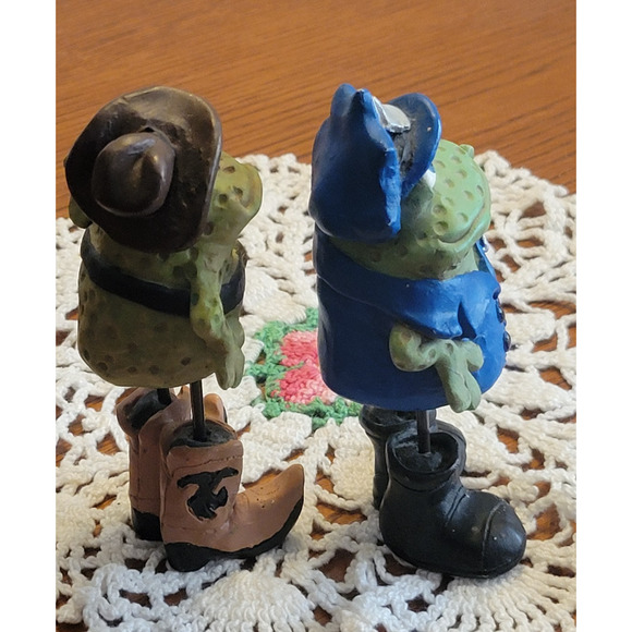 Russ Berrie Police Officer & Cowboy Frog Kathleen Kelly Copkin Figures Lot of 2 - Picture 8 of 12